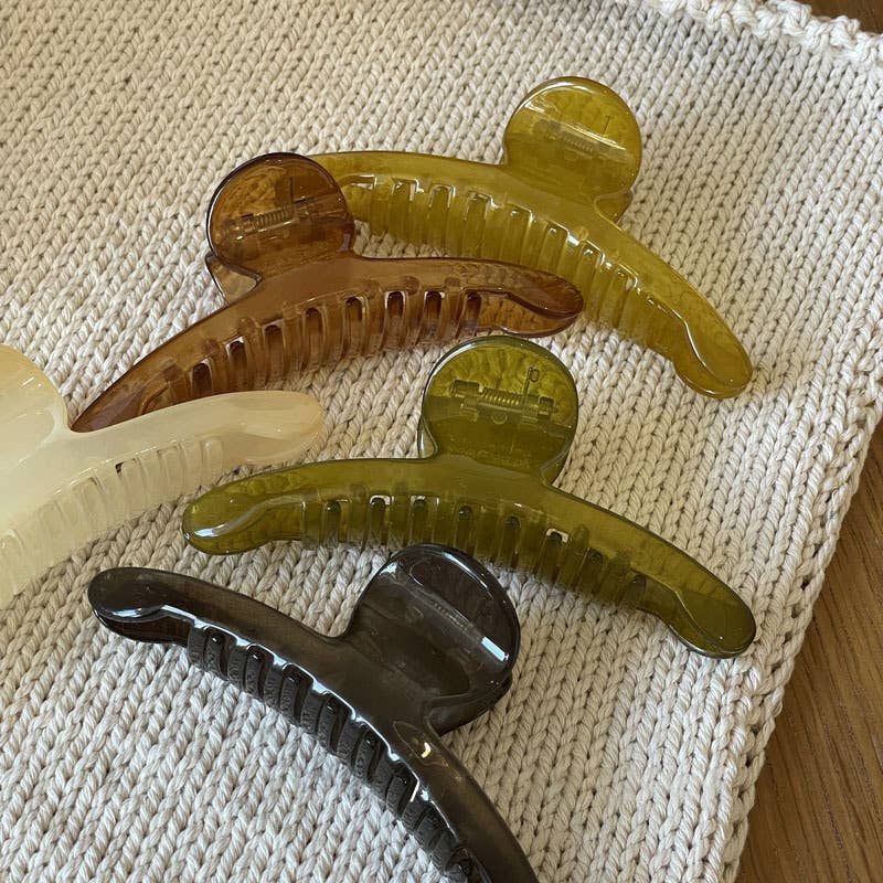 CLIP MINIMALIST LINE TRANSPARENT LARGE HAIR GRIP