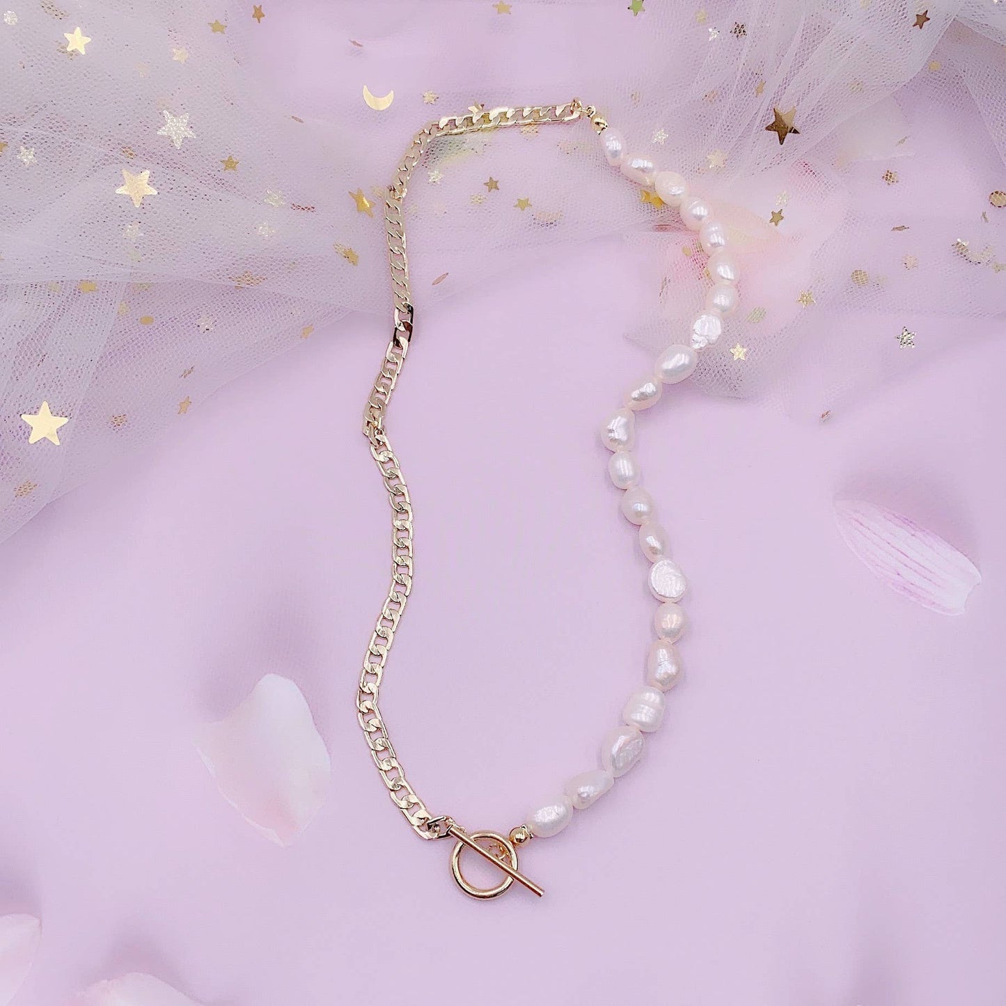 Baroque irregular retro freshwater pearl necklace