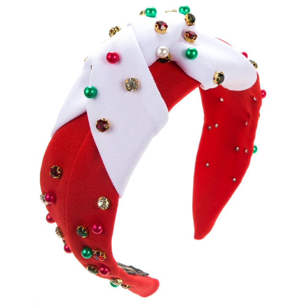 CHRISTMAS RED GREEN HAIR HOOP NAIL BEADS