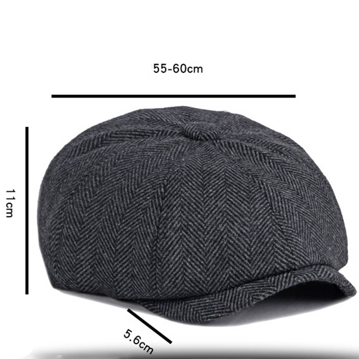 STRIPED ARTISTIC YOUTH RETRO FLAT CAP_CWAH1909