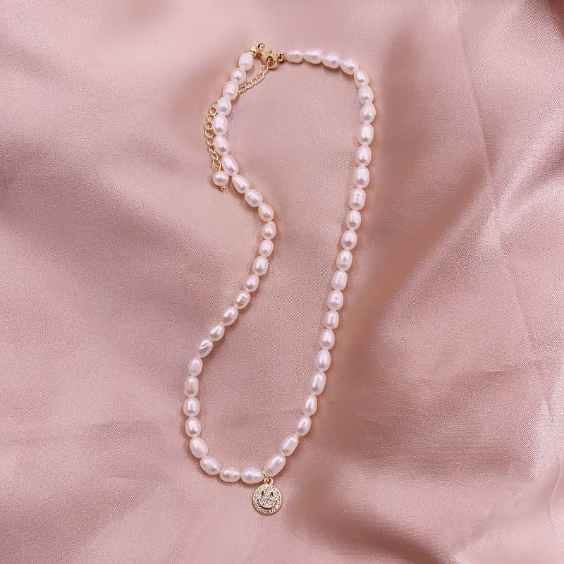Baroque irregular retro freshwater pearl necklace