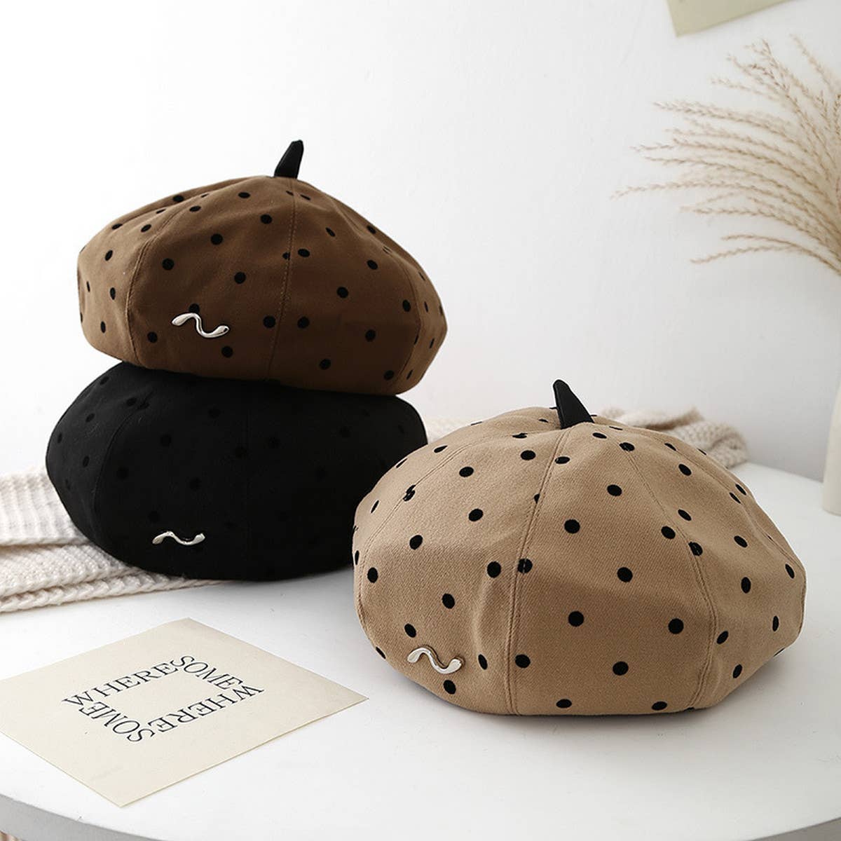 2024 NEW POLKA DOT CLASSIC BERET_CWAB2854