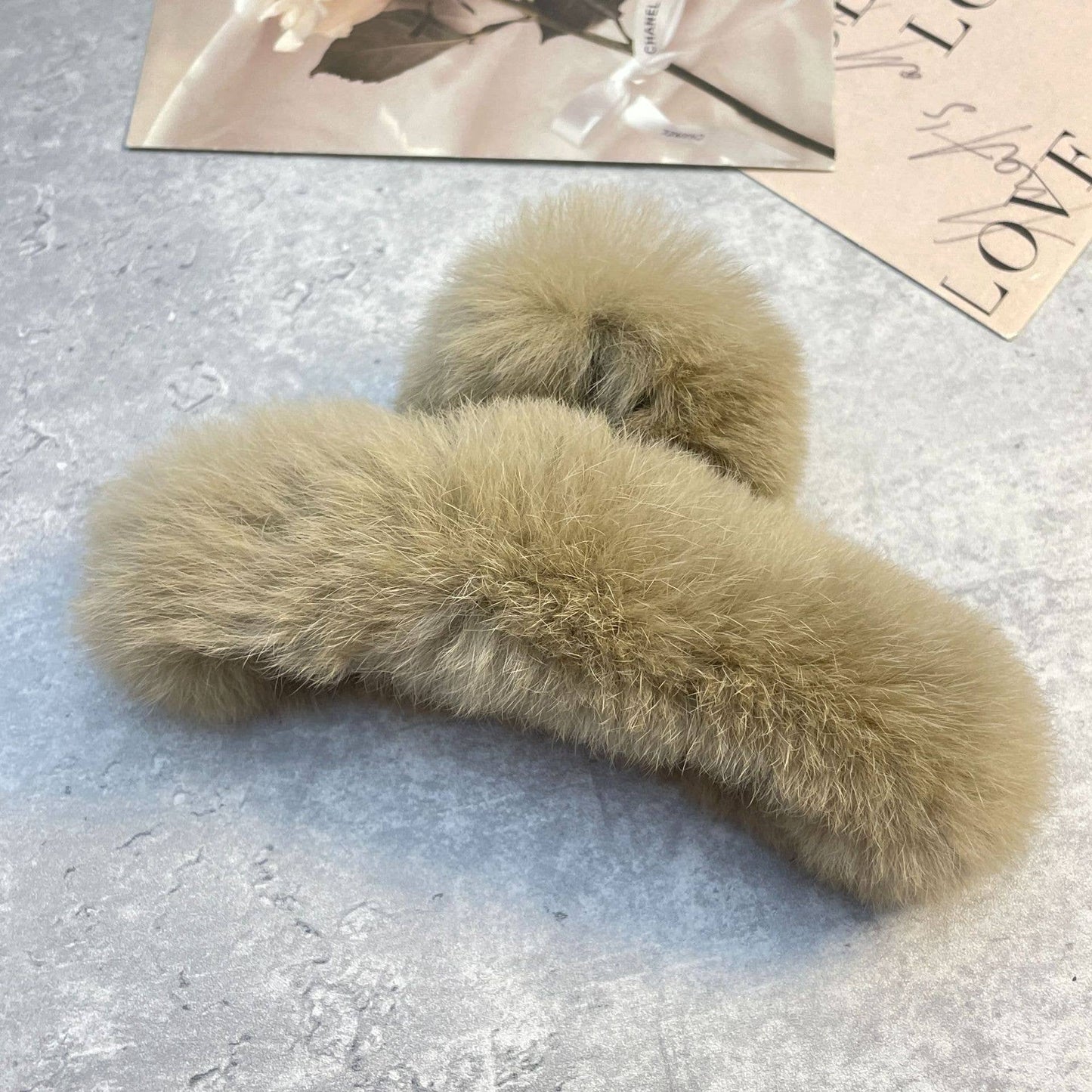 Rex Rabbit Fur Claws - Elegant Mixed Color Clips