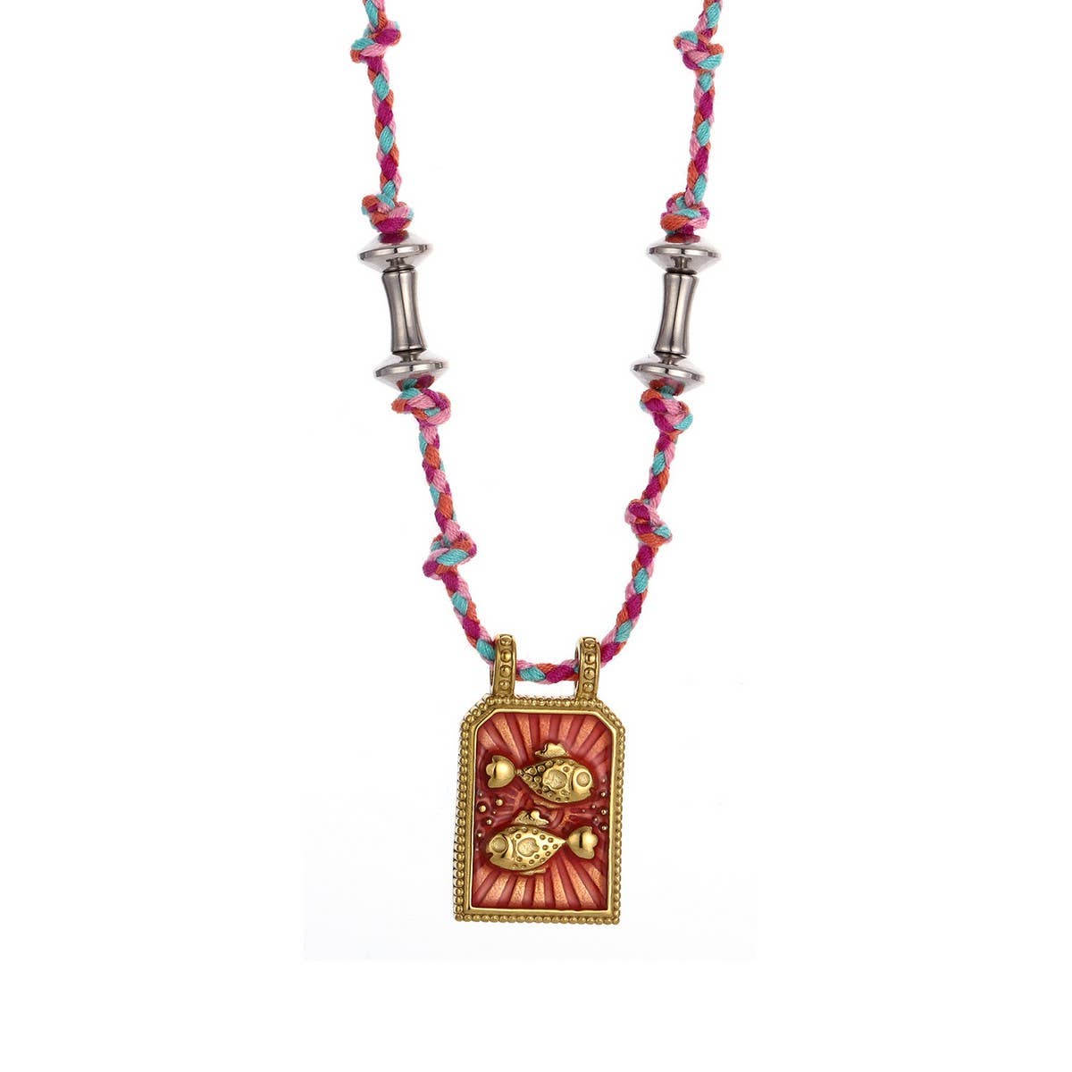 Handmade Zodiac Rope Necklace with Ocean Charms