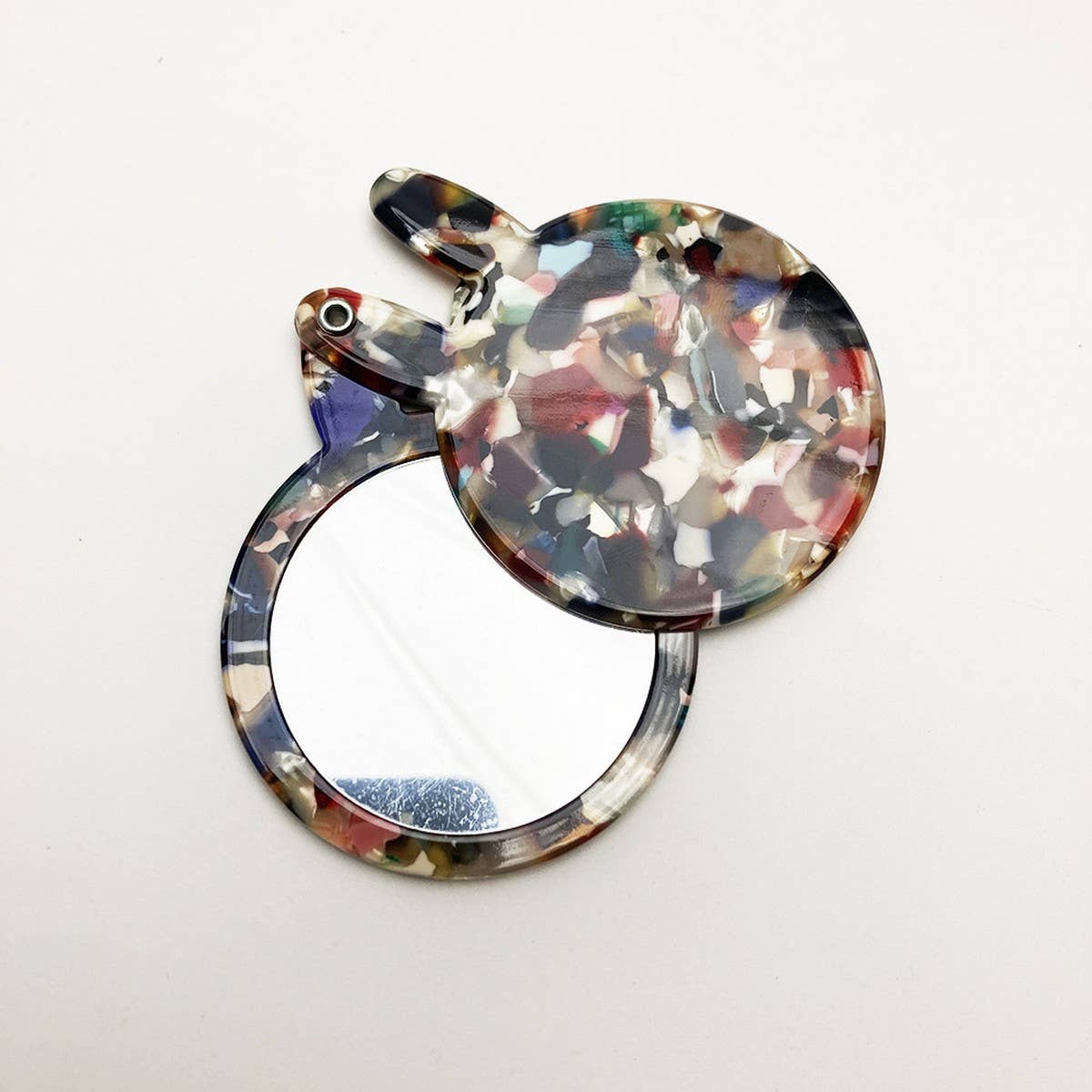 Cute Bunny Compact Mirror Acetate Floral