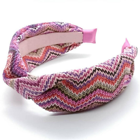 Best Selling PP Straw Woven Knot Headband_CWAHA6325