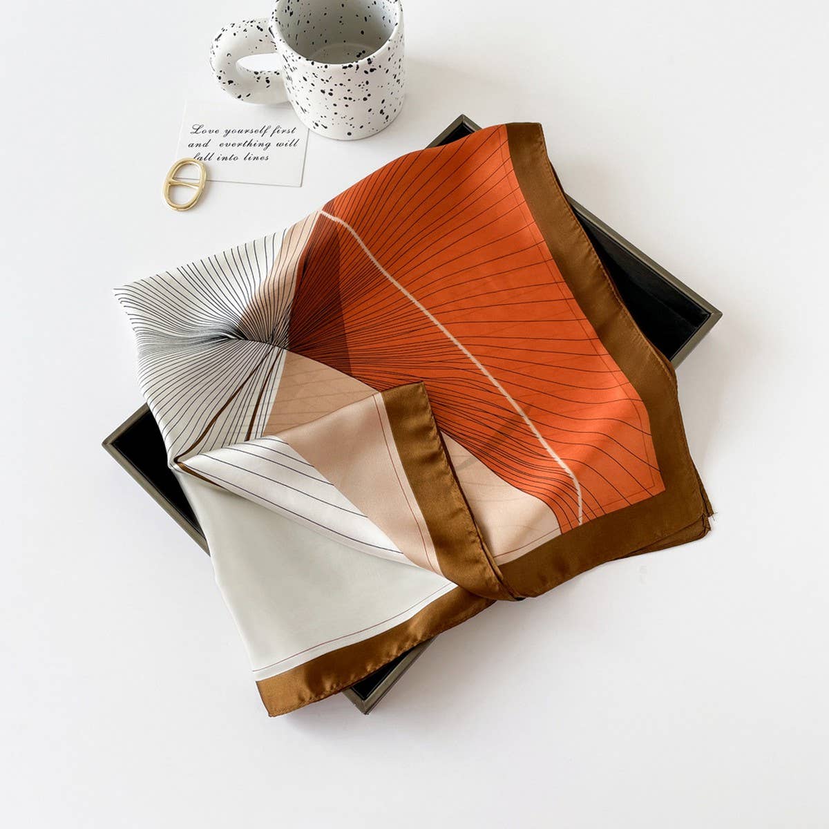 Satin Scarf - Simple Premium Lightweight Square