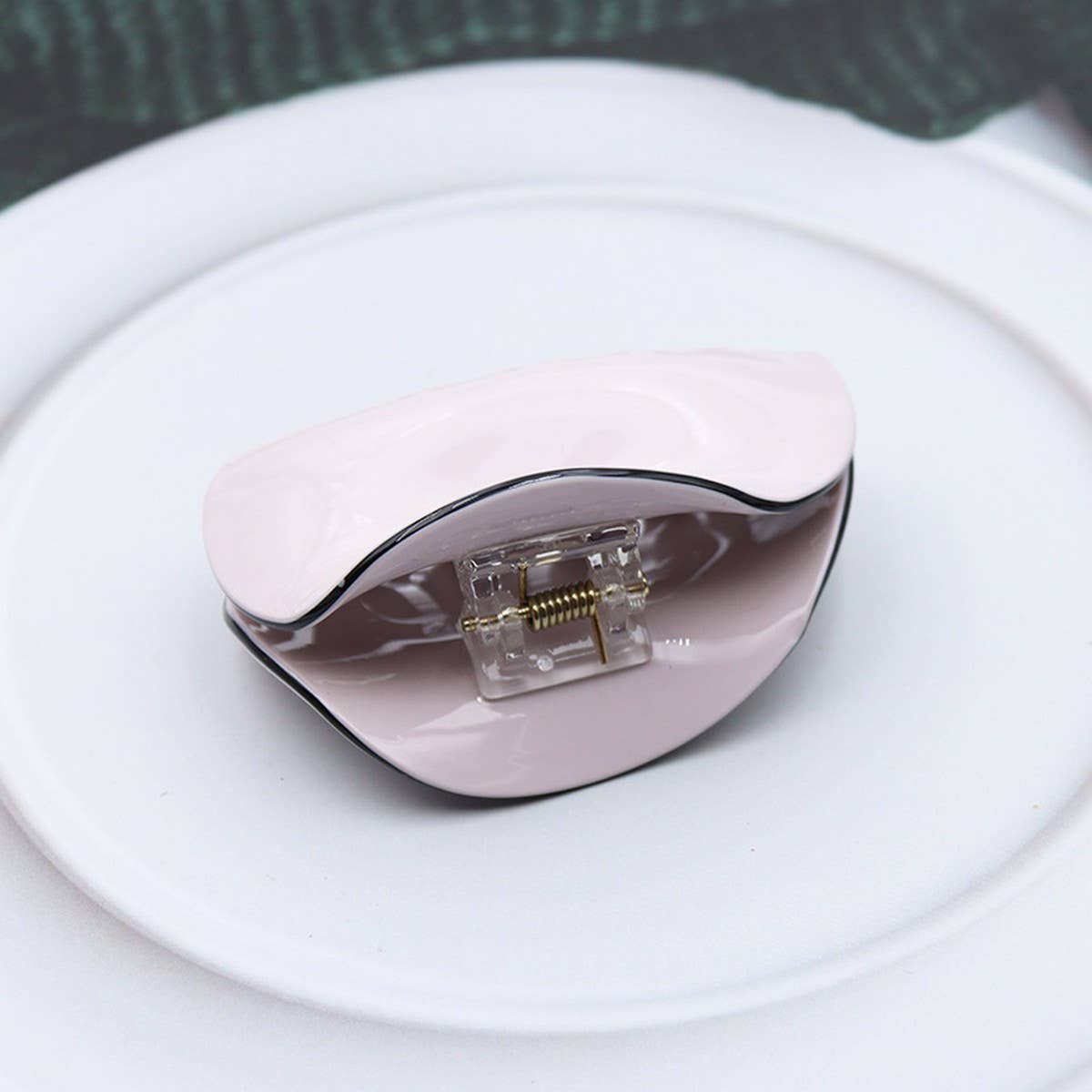 SEMI-CIRCULAR ELEGANT SOLID COLOR HAIRPIN