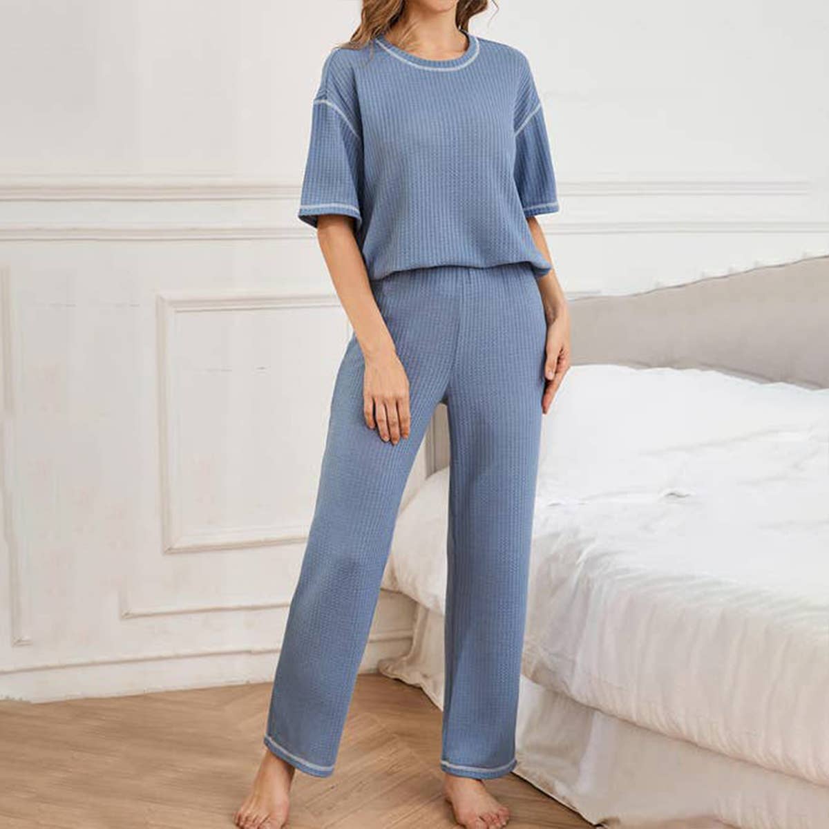 STYLISH AND COMFORTABLE SHORT SLEEVE PANTSUIT