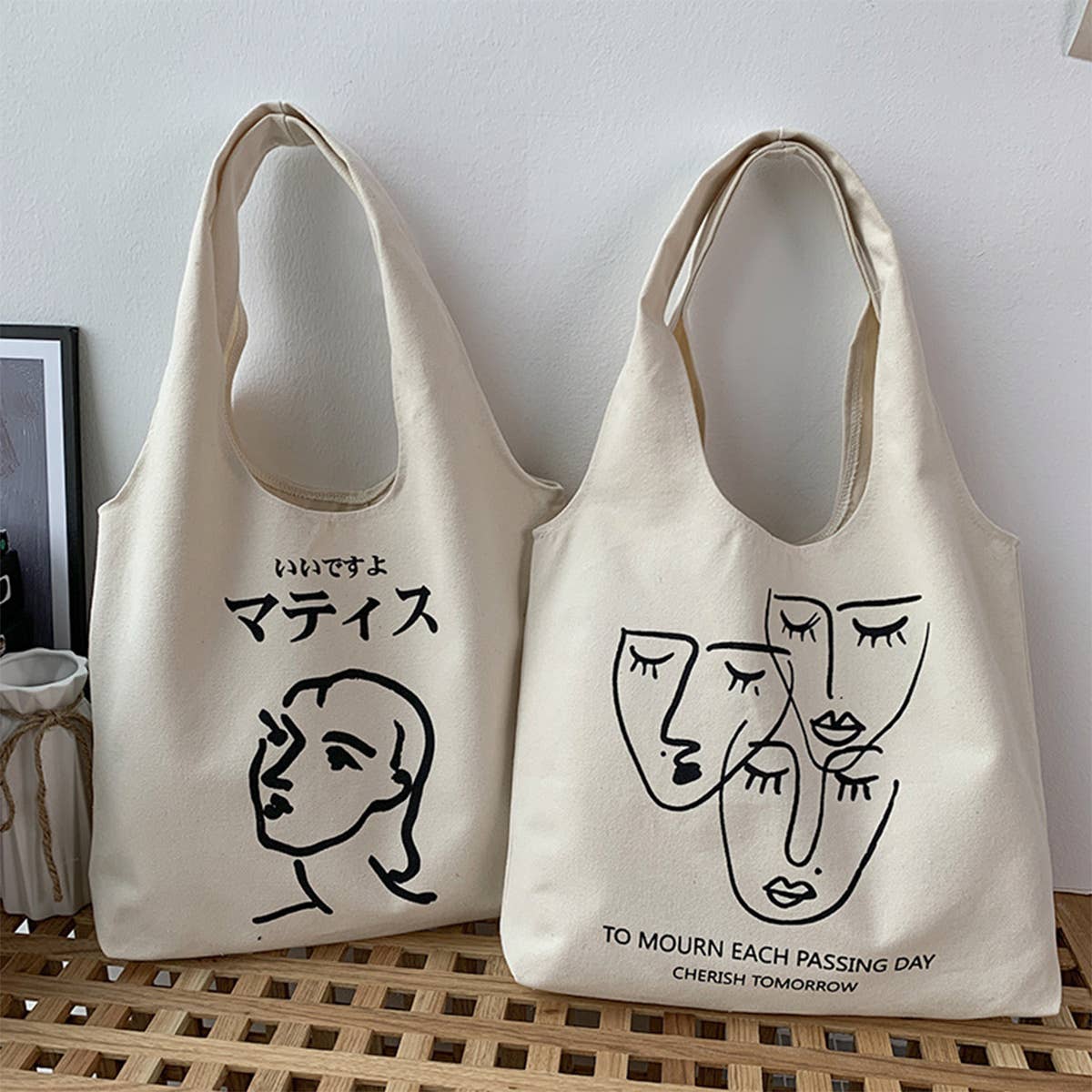 ONE-SHOULDER LARGE-CAPACITY PRINTED CANVAS BAG_CWAB2192