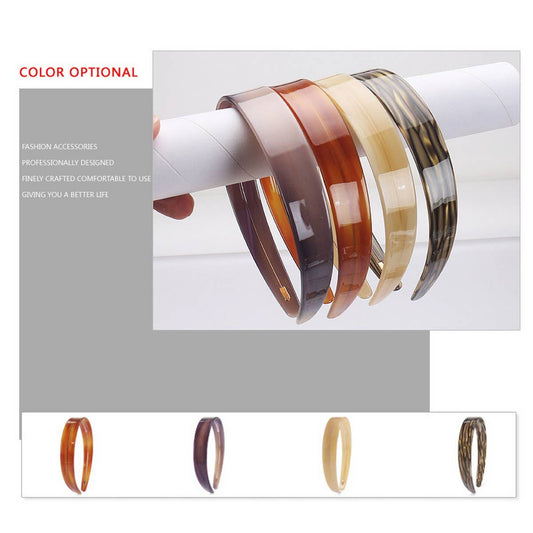 2.2CM WIDE VINTAGE ACETATE HEADBAND HAIRPIN_CWAHA4341