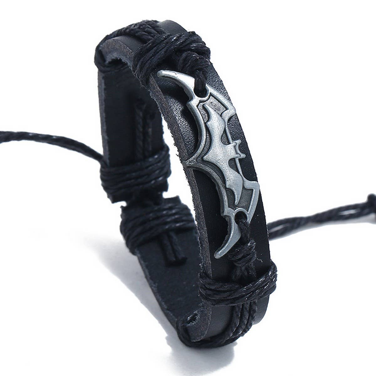 NEW CREATIVE BRAIDED COWHIDE ALLOY BRACELET