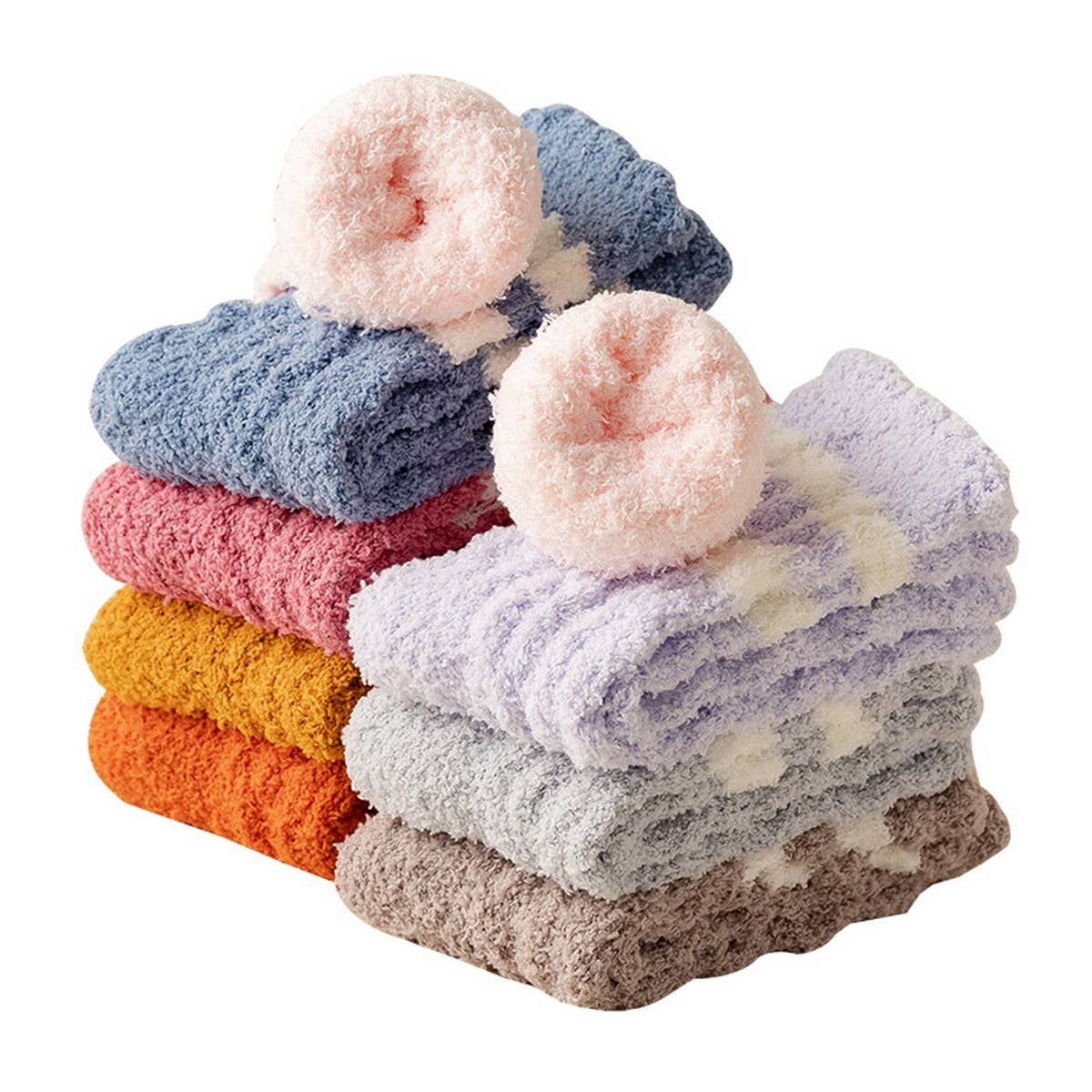 WOMEN'S THICK WARM CORAL FLEECE MID-TUBE SOCKS