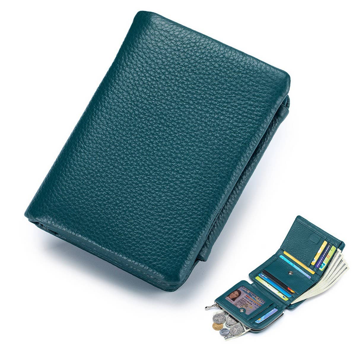 Women¡¯s Leather Tri-Fold Wallet ? Multi-Card_CUAB00400