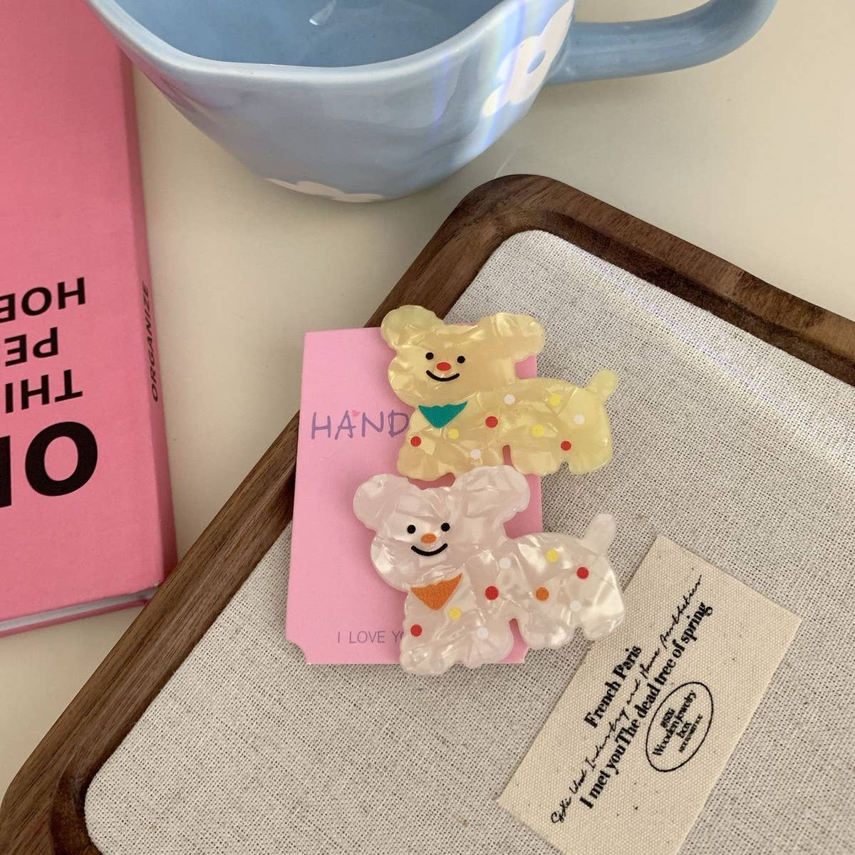 CWAHA07733_CUTE DOG FORK HAIR CLIP SIDE BANGS ACCESSORY