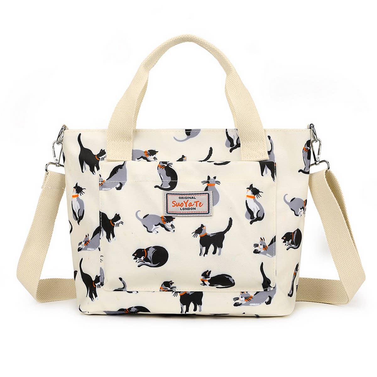 PRINTED NYLON TOTE SHOULDER CROSSBODY BAG_CWASC1783