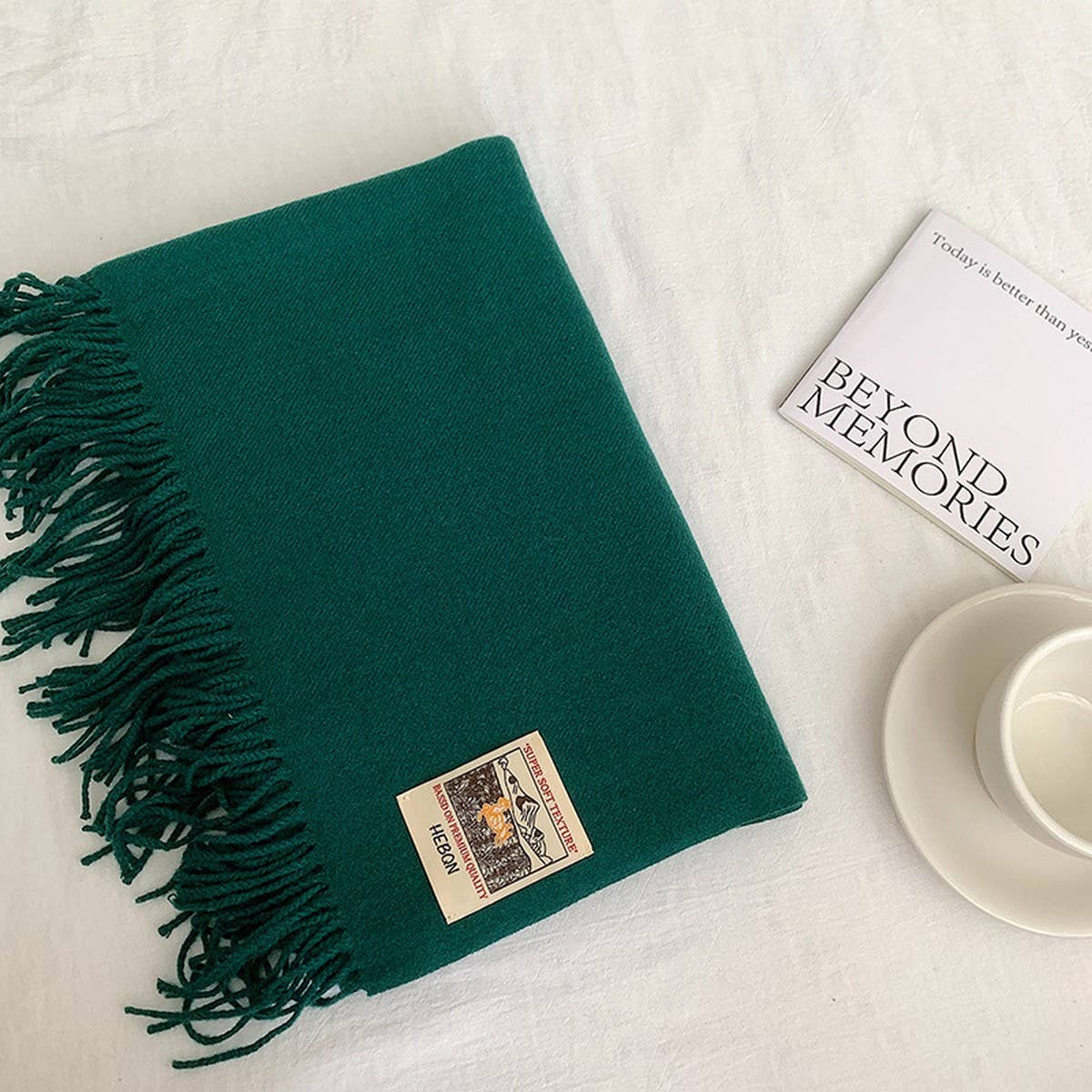 Solid Color Faux Cashmere Scarf -Winter Wrap_CWASC2303