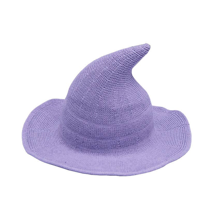 HALLOWEEN FOLDING KNIT HAT PEAKED WITCH HAT
