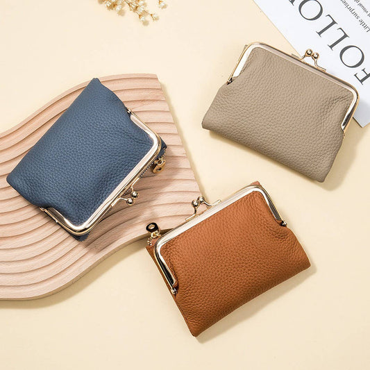FASHION GENUINE LEATHER CLUTCH SHORT SIMPLE WALLET_CWAB3797