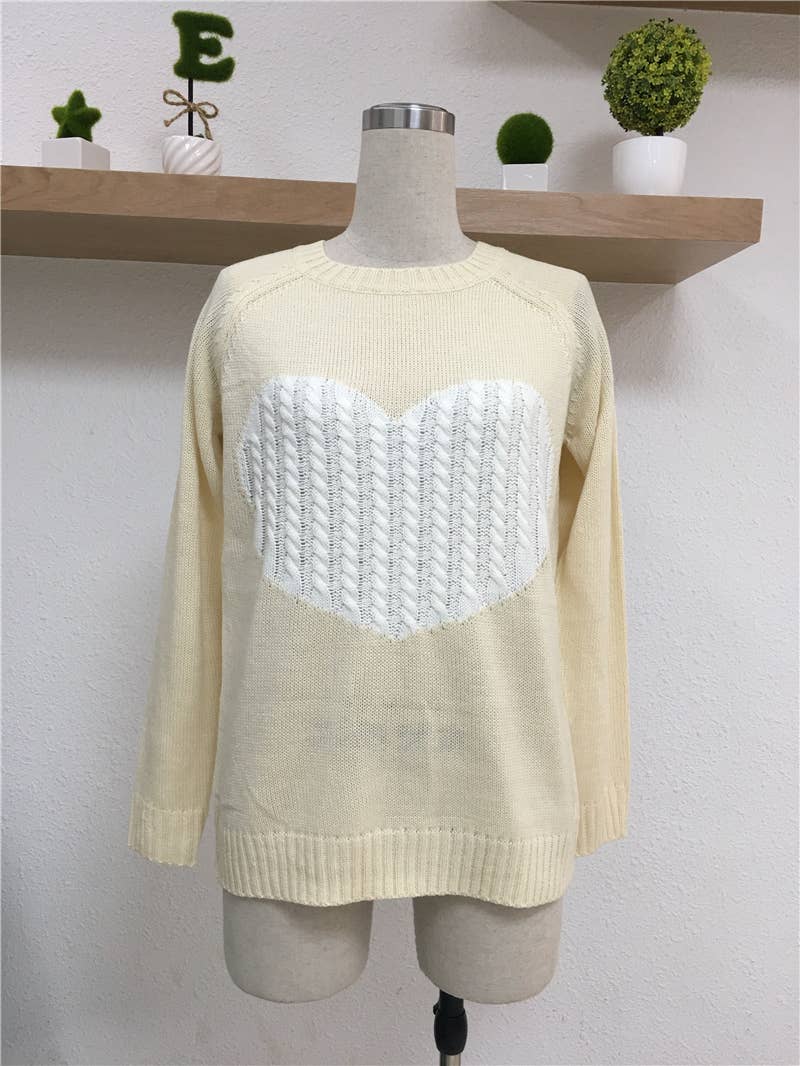VALENTINE'S DAY PULLOVER CREW-NECK LOVE SWEATER