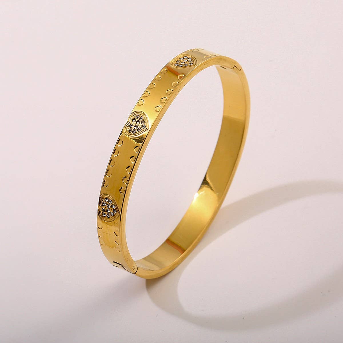 Classic 18K Gold Zircon Bracelet, Vintage Style