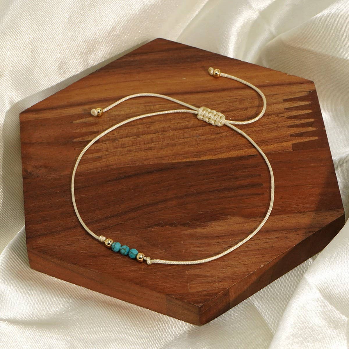 NATURAL STONE COPPER BEADS HANDMADE BEADED BRACELET