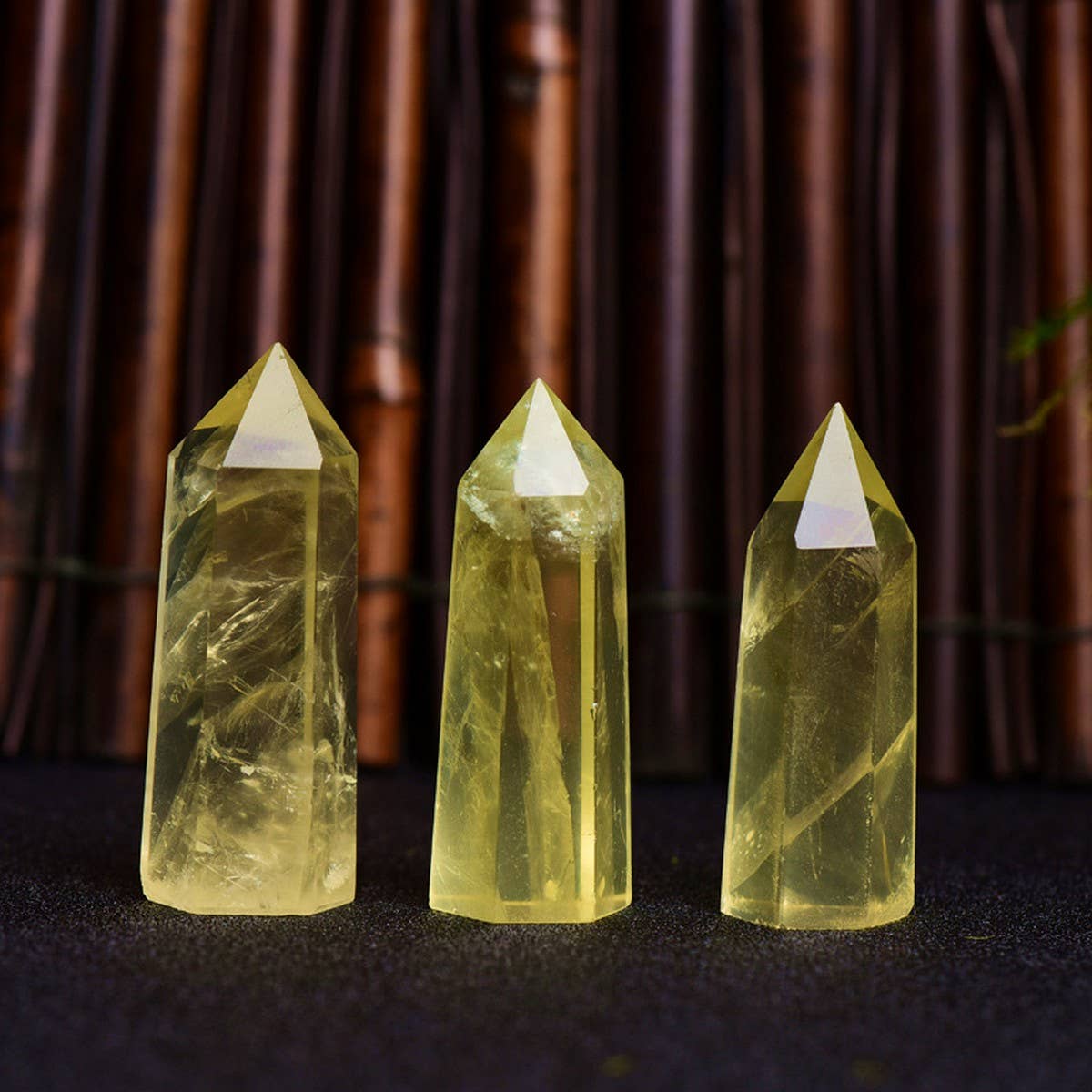 Citrine Crystal Point Hex Tower