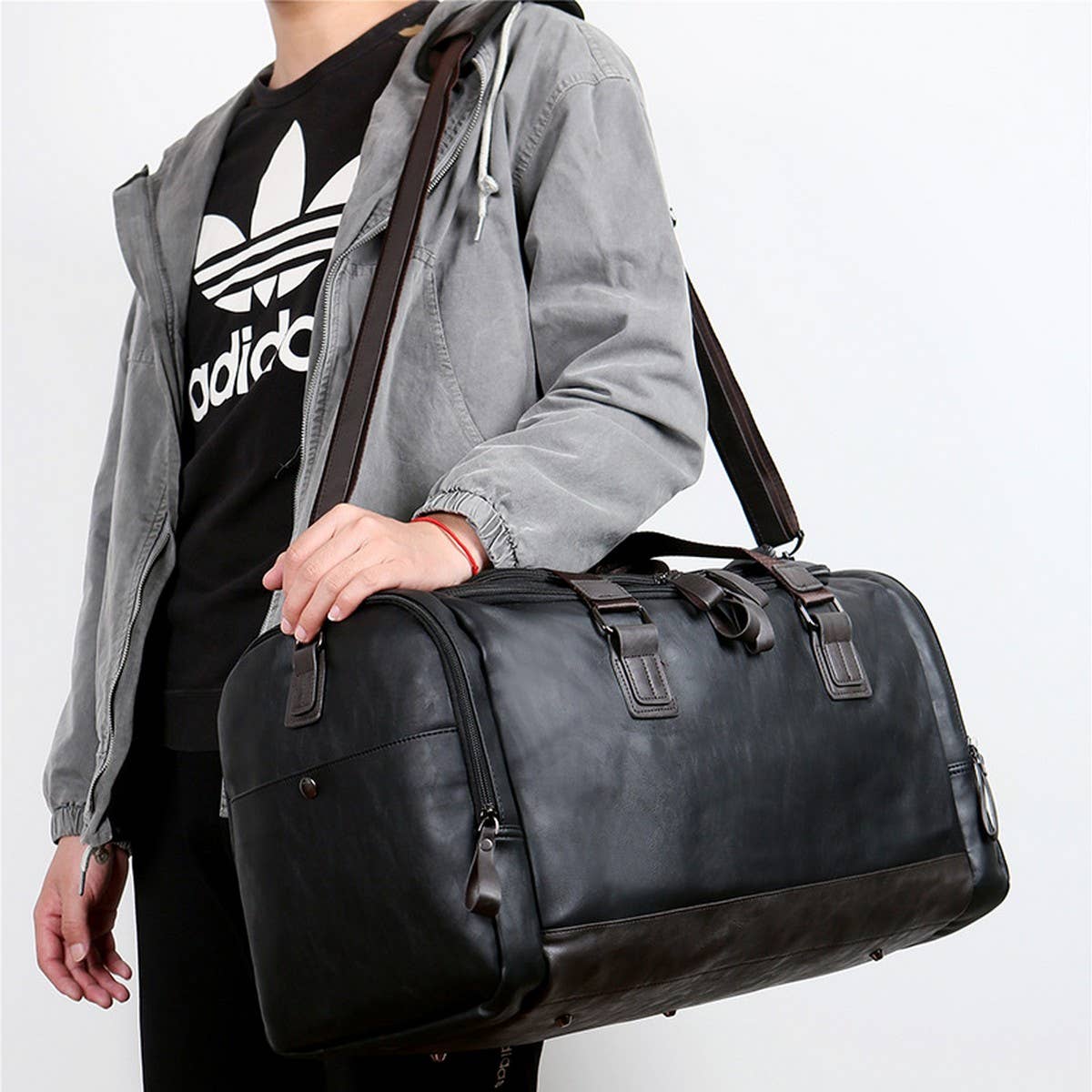 Men's PU Travel Bag, Extra Large Capacity_CWAB5169