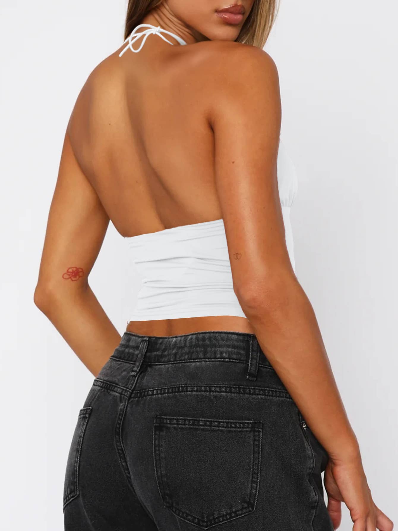 Sexy Spice Y2K style lace halter halter top