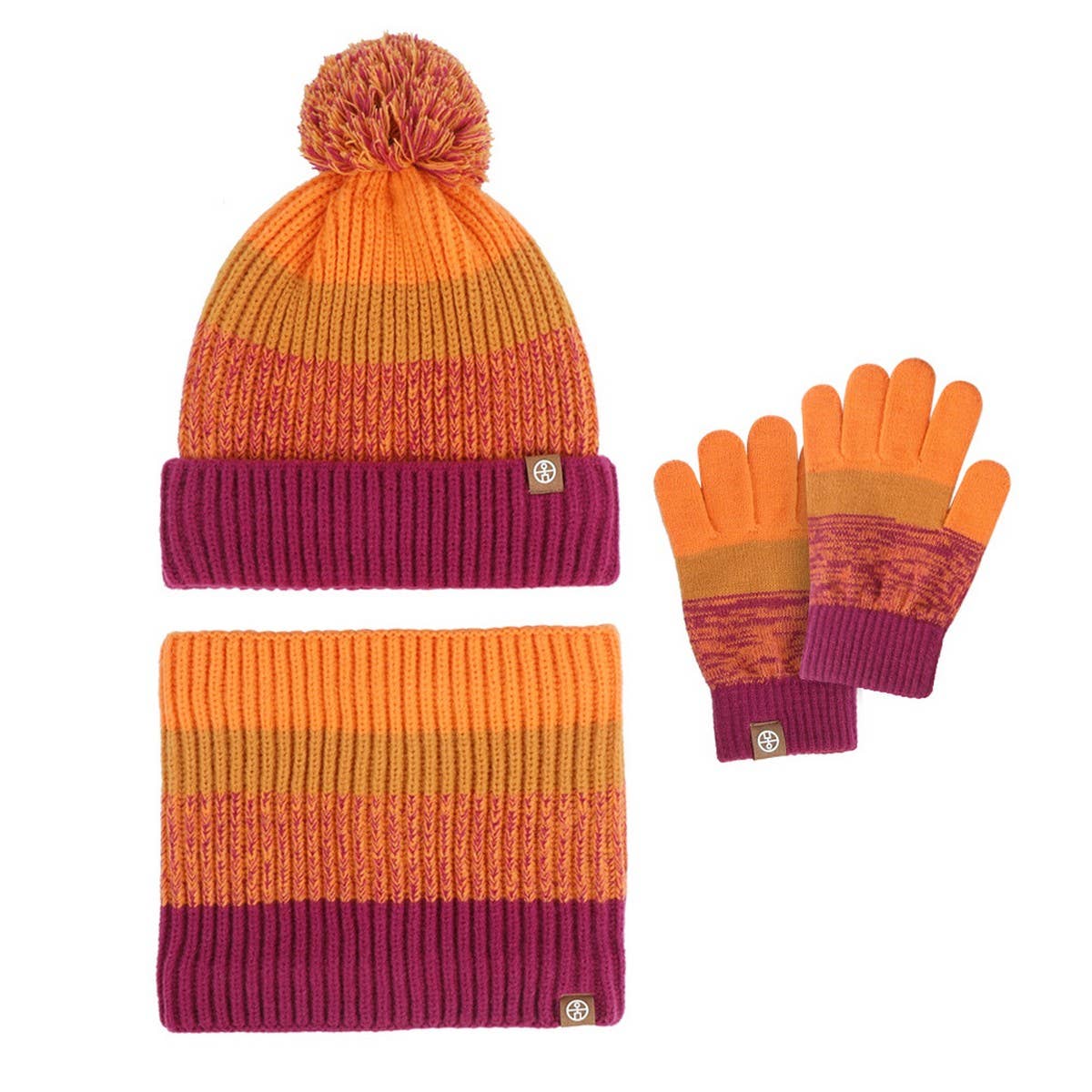 CHILDREN'S CONTRAST COLOR WARM THREE-PIECE SUIT