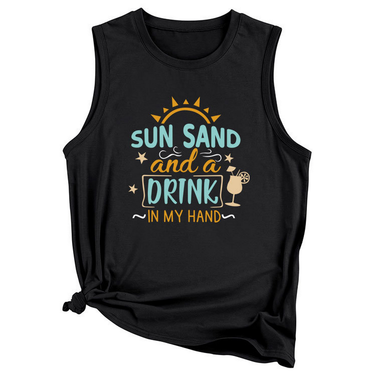 Women??¢s Casual Loose Fit Tank Top, Minimal Style_CWTTSL0418