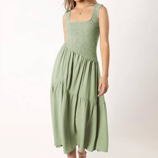 SEXY BACKLESS U-NECK SLEEVELESS DRESS_CWDMD1293