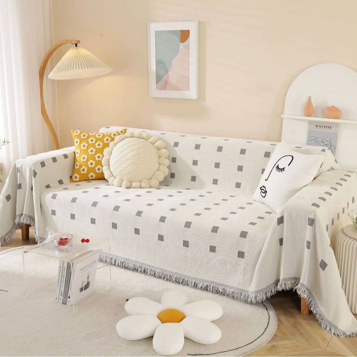 MODERN GEOMETRIC MULTIFUNCTIONAL SAND SOFA THROW