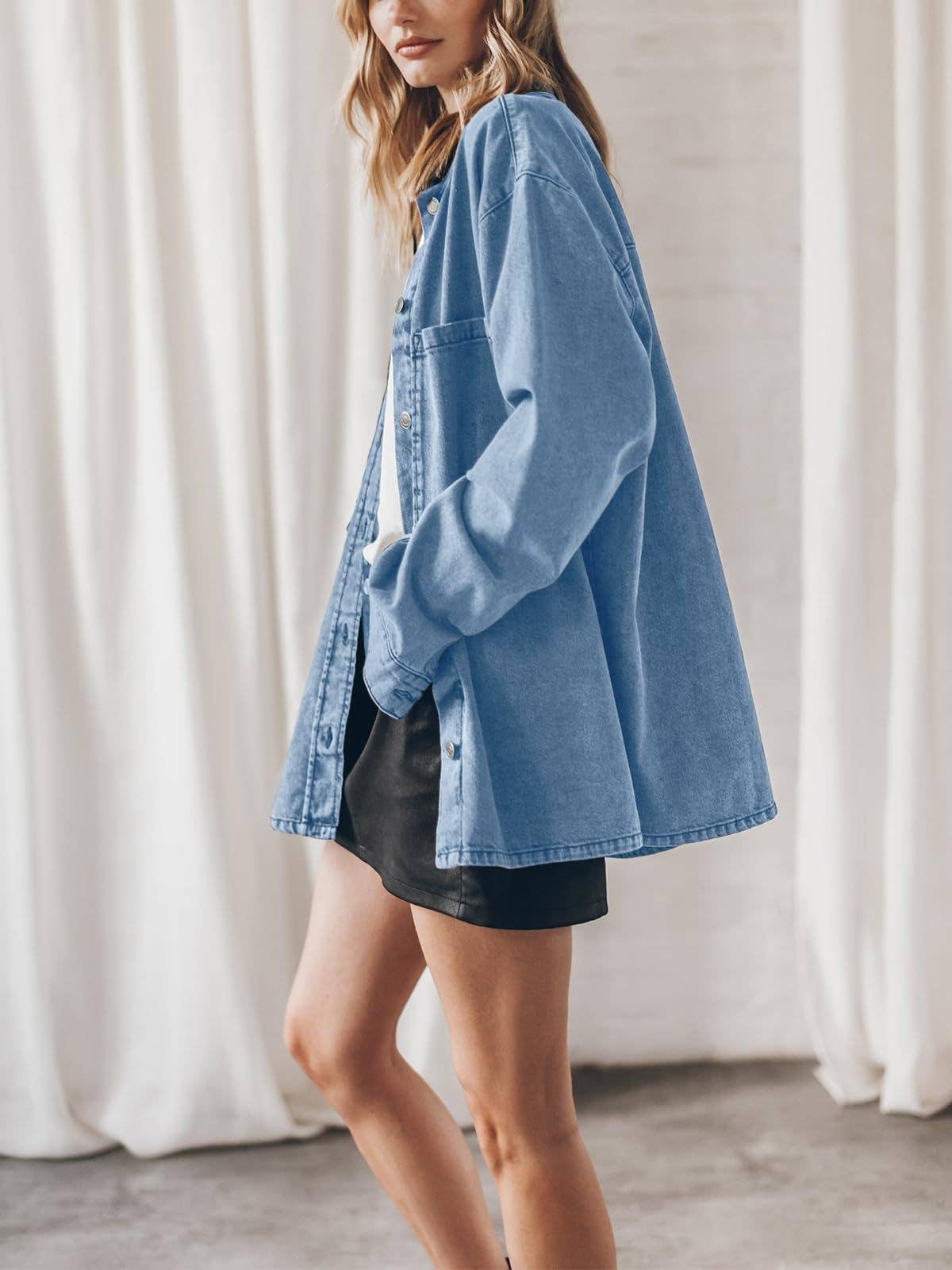 BAGGY CASUAL VINTAGE LONG-SLEEVED DENIM JACKET