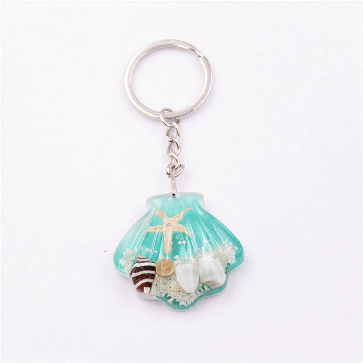 NEW SHELL STARFISH KEYCHAIN SOUVENIR PENDANT