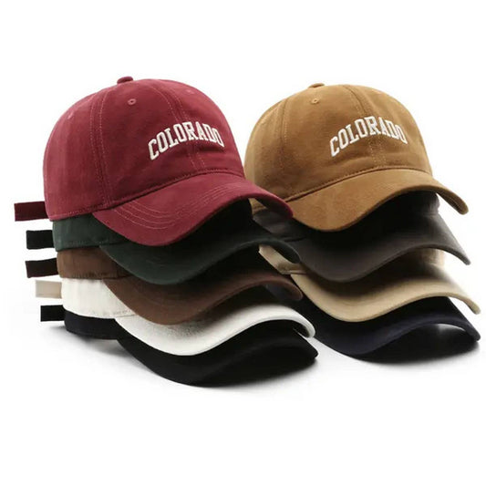 Vintage Letter Embroidered Baseball Cap Outdoor_CWAH0500