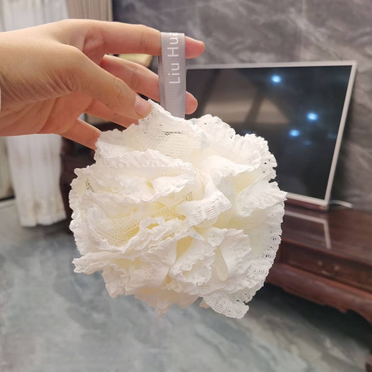 BATH POUF LACE NON-FRAGILE SOFT BATH BALL_CWMM3387