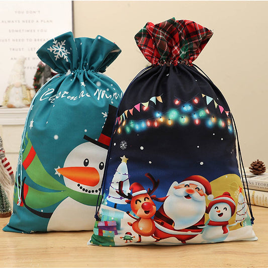 CWMM9413_CHRISTMAS CARTOON PRINT DRAWSTRING GIFT BAG