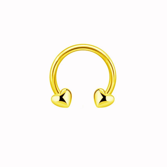 Stainless Steel Heart Nose Ring Piercing_CWMM9517