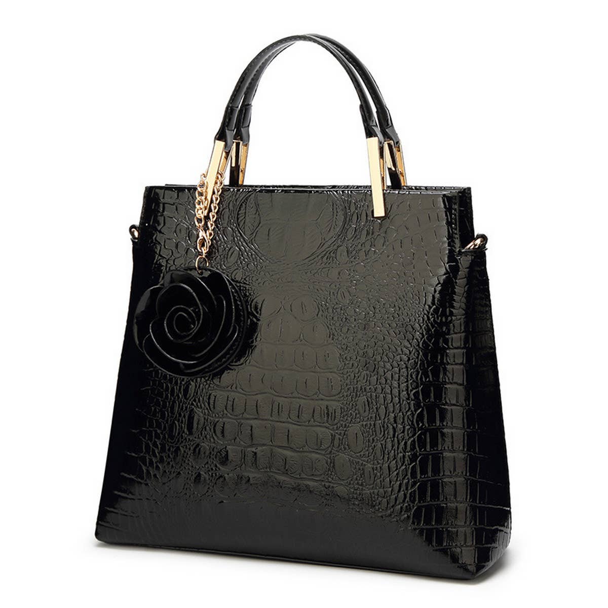 2024 NEW PATENT LEATHER CROCODILE PATTERN HANDBAG_CWAB2641