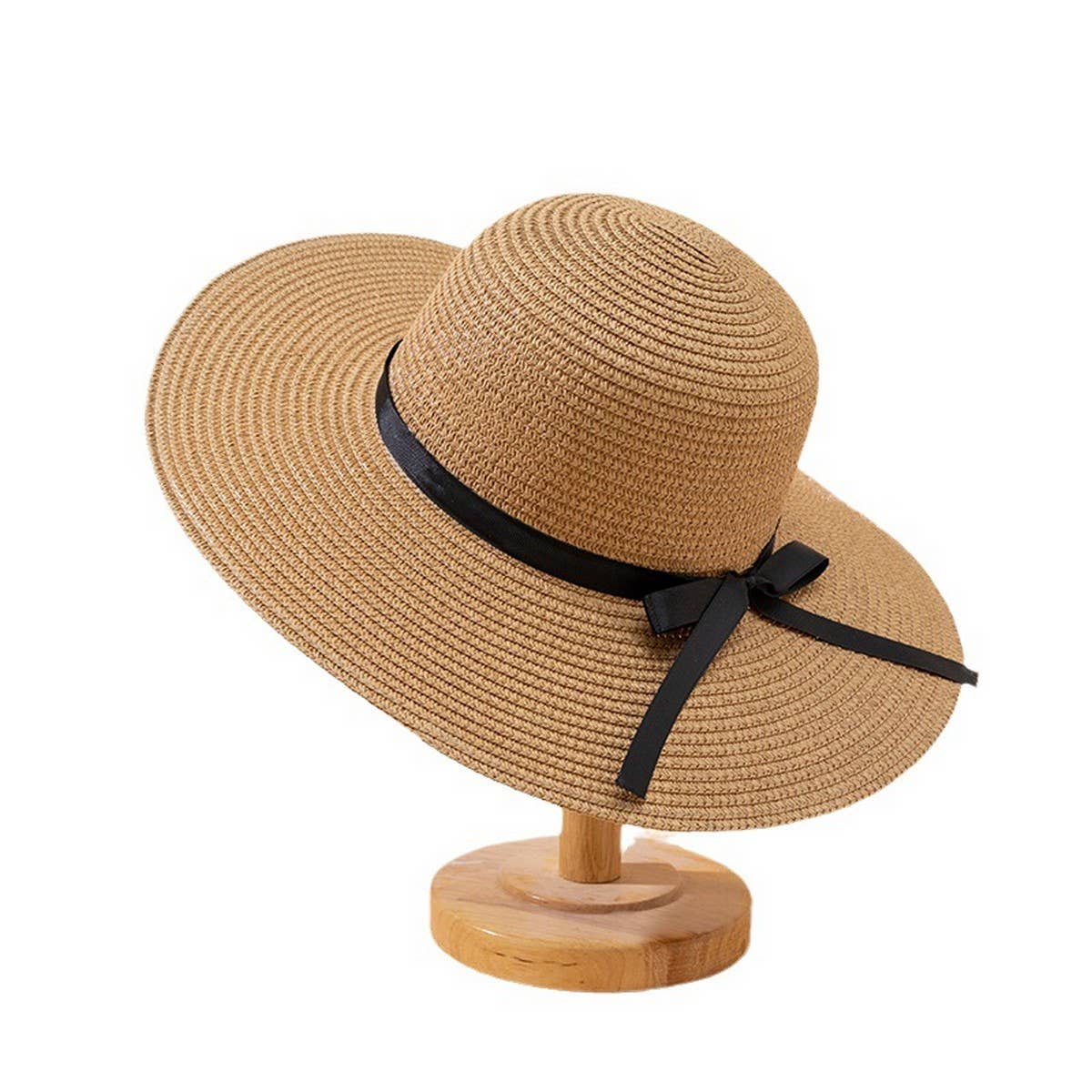Summer beach fashion versatile bow sun hat_CWAH3445