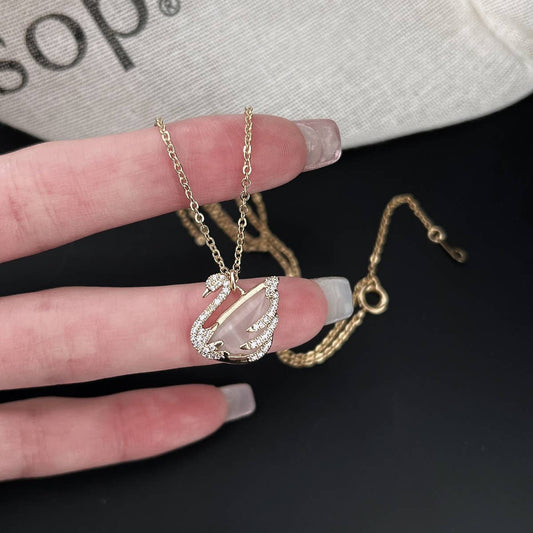 2024 NEW SWAN CLAVICLE CHAIN NECKLACE_CWAJE1253
