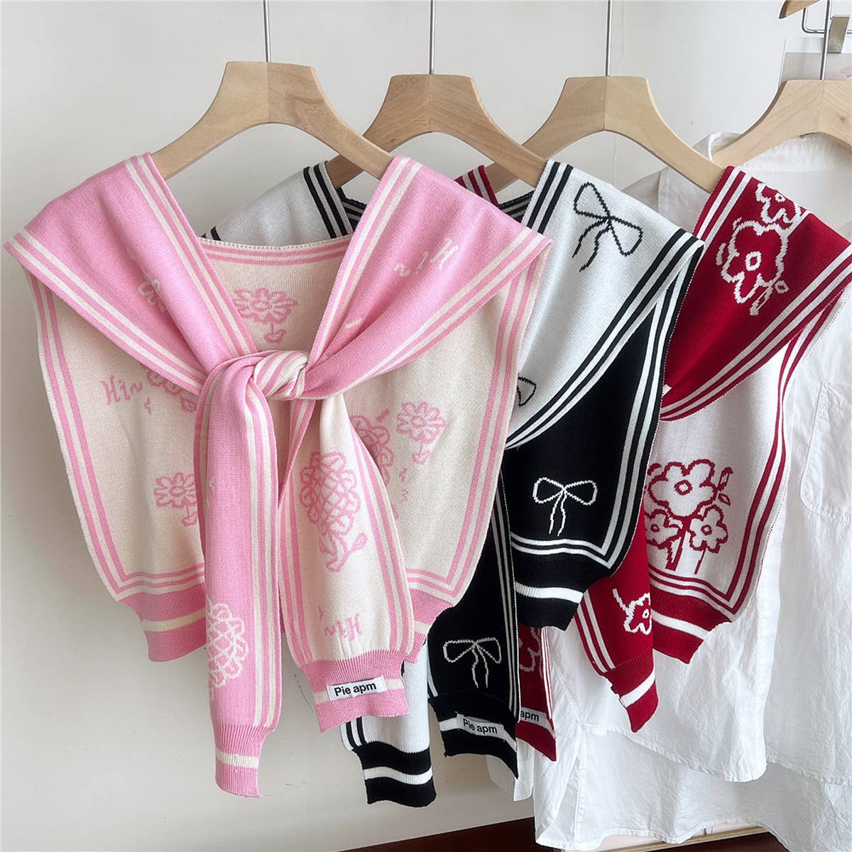 Floral Knit Shawl ? Light Cardigan Scarf for Women