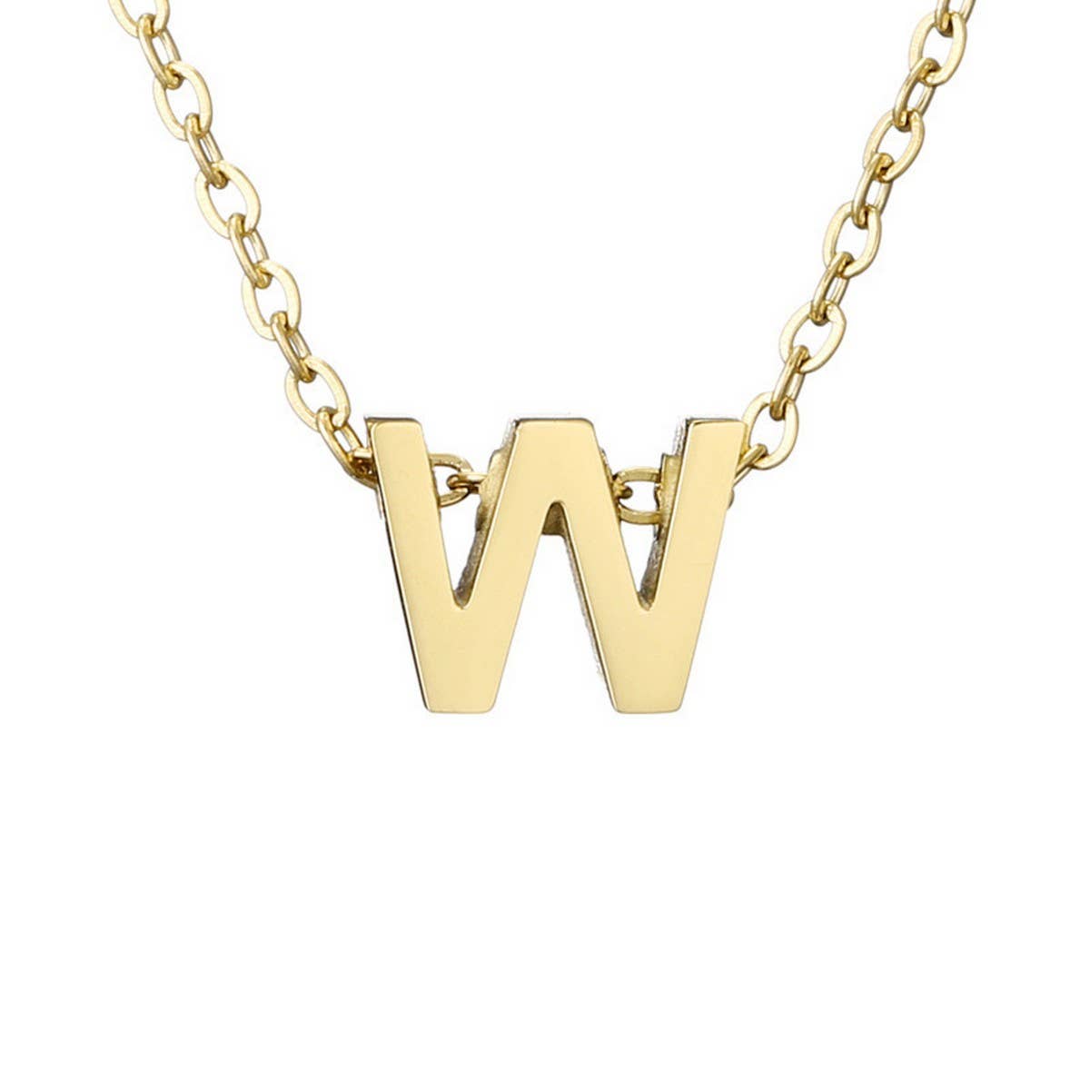 NEW CREATIVE STAINLESS STEEL GOLD LETTER NECKLACE