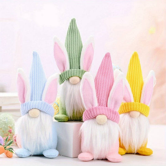EASTER BUNNY DWARF DOLL ELF FIGURINE ORNAMENTS