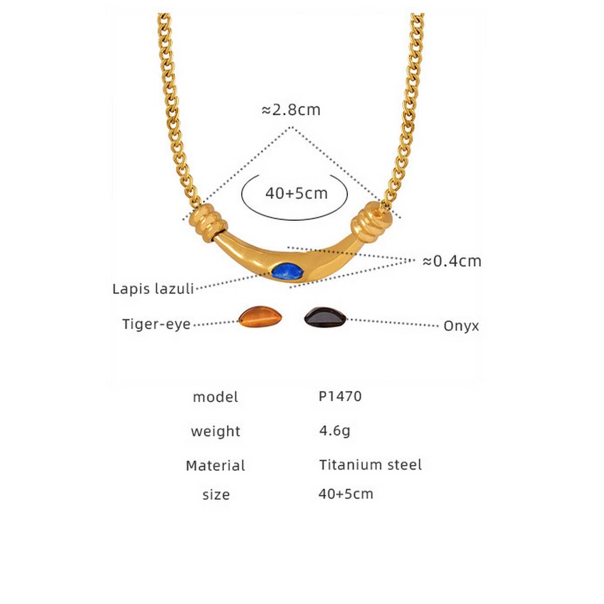 RETRO GOLD TITANIUM STEEL NECKLACE_CWAJE1077