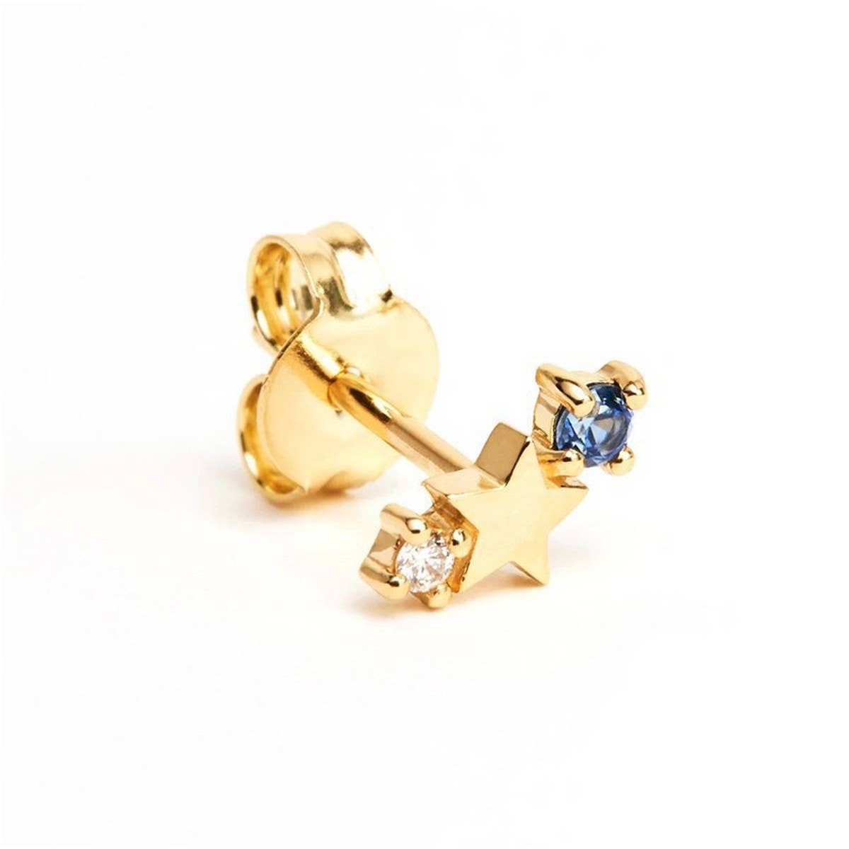 Zodiac Star Stud Earrings Simple Stainless Steel_CWAJE5039