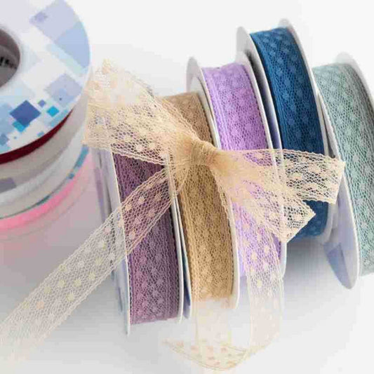 COLORFUL POLKA DOT LACE RIBBON DIY ACCESSORIES