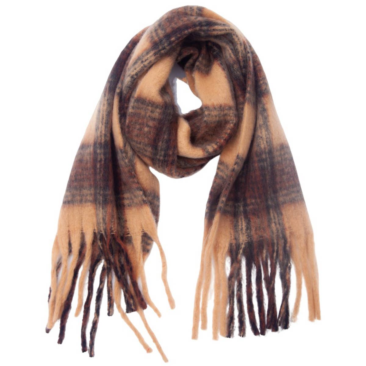 Coffee Melange Scarf ? Thick Winter Shawl Wrap