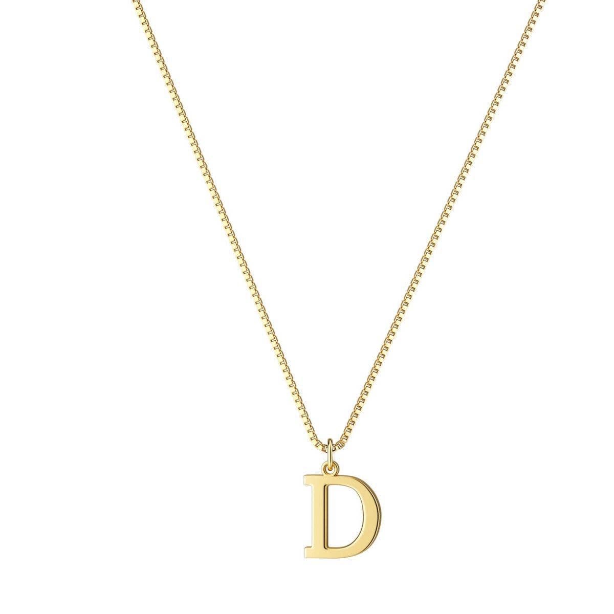 Simple and fashionable glossy 26-letter necklace
